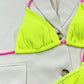 Ribbed Tie Back Bikini Set