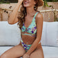 Tie-Dye Crisscross Tie-Back Bikini Set